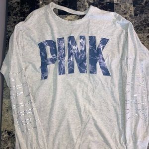 Long sleeve open back PINK tee